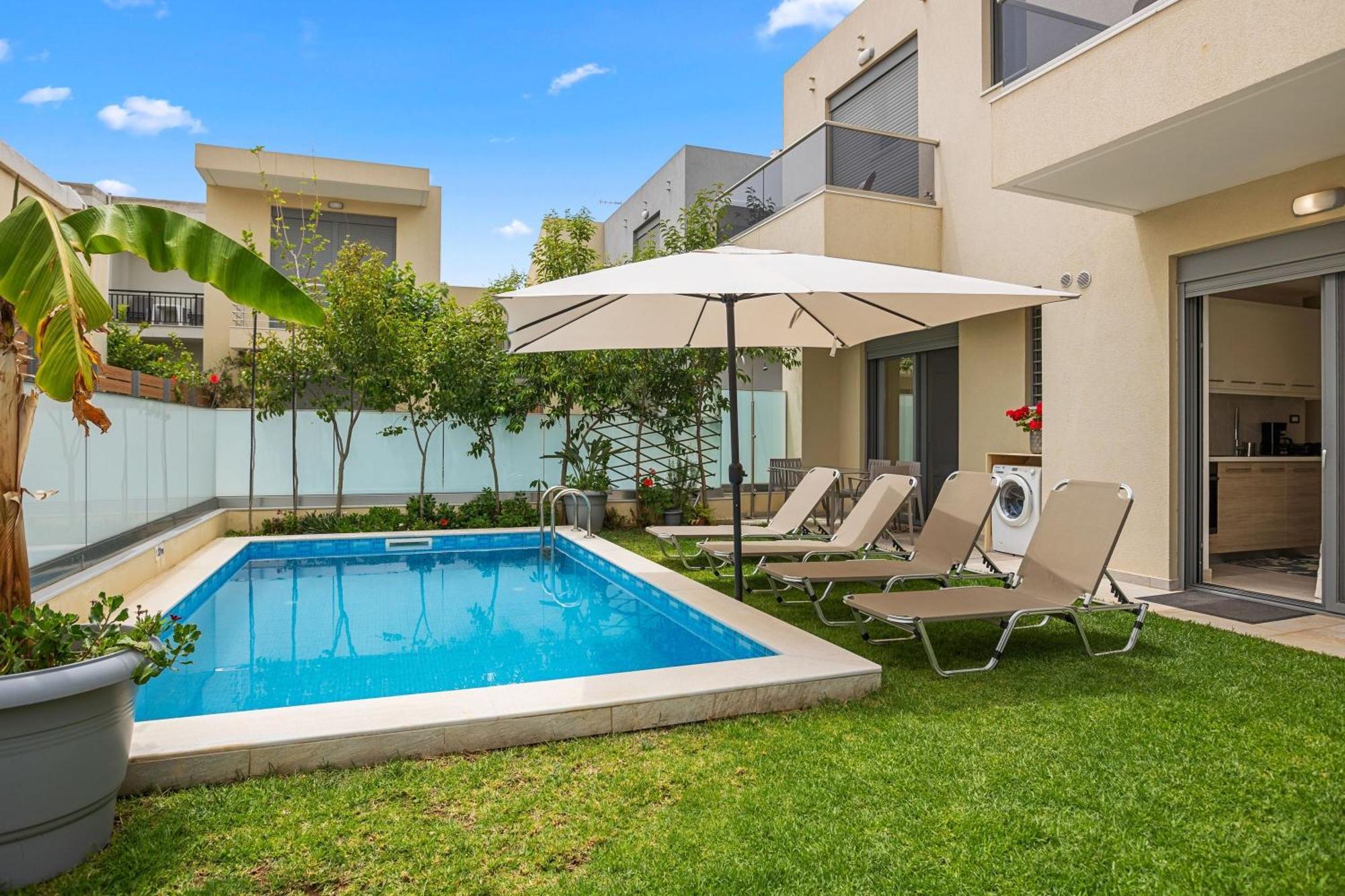 Park And Sea View Villa With Pool 2 Chania  Exteriér fotografie